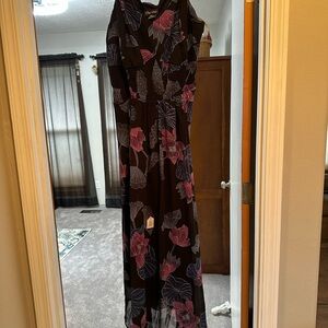 City Chic Black, blue and Rose Spaghetti Strapped lined dress NEW WITH TAGS